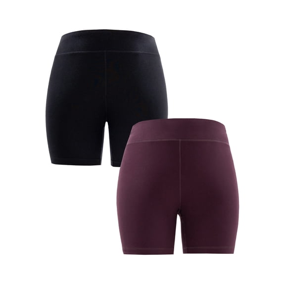 Athletic Works Women's Plus Size Core Active Dri-Works Bike Short, 2-Pack