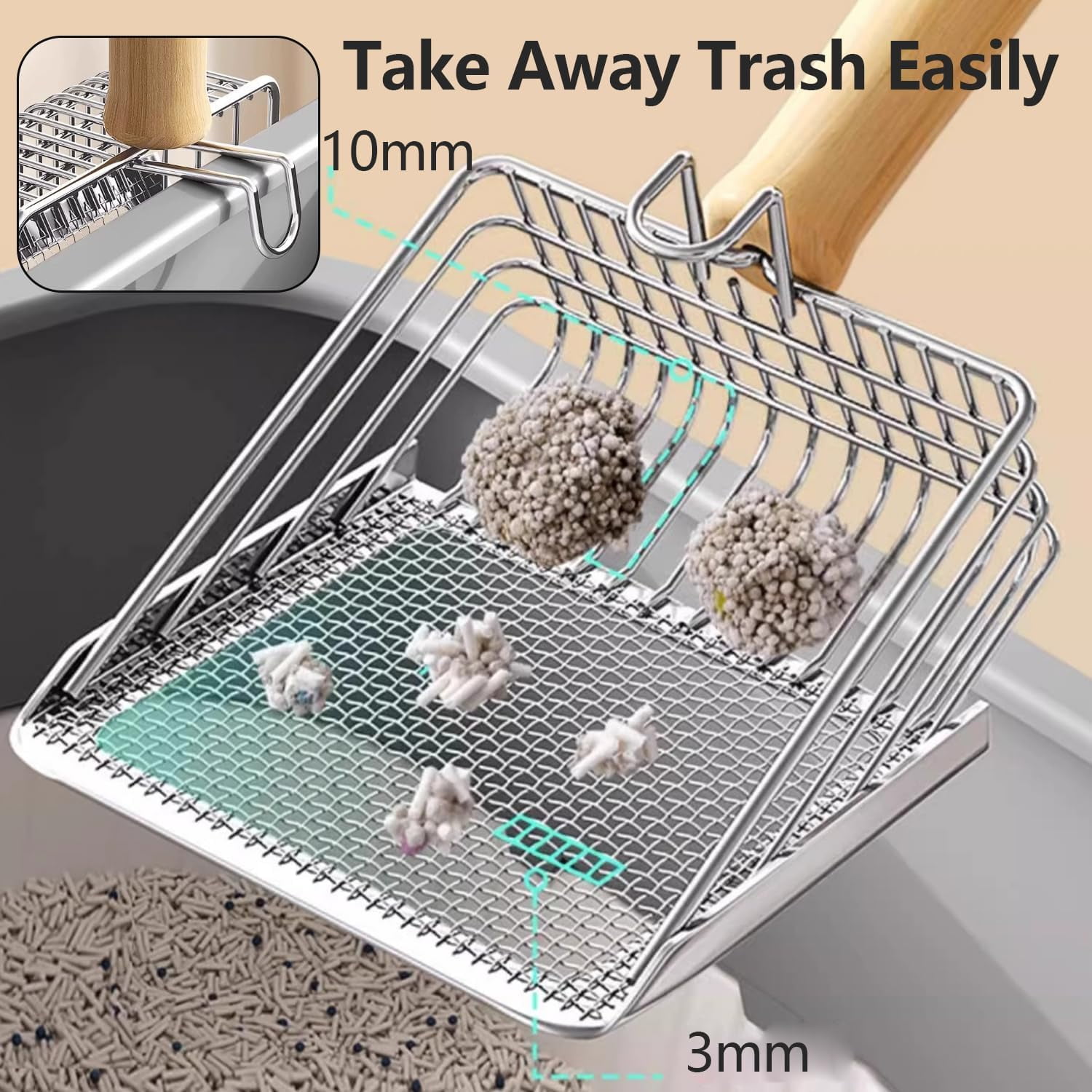 Extra Large Stainless Steel Cat Litter Box - 23.5" x 15.5" x 12" - High Sided Walls for Big Cats, Anti Urine Leakage, Odorless and Easy Cleaning - Foot Pad, Mat, Scoops & Deodorizer - XXL Litter Box