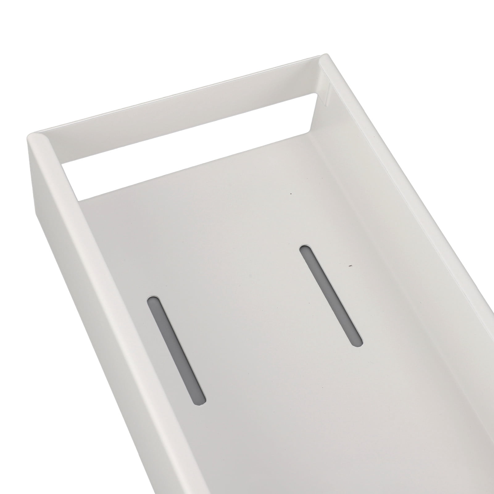 YAHHU Carbon Steel Pull Out Cabinet Organizer Slide Out Drawer Sliding Pantry Storage Shelf For Under Sink Kitchen Bathroom Storage Organization Space Saving, White S (14.17 inches / 36 cm)