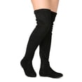 thumbnail image 1 of Nature Breeze FF44 Women Faux Suede Thigh High Back Drawstring Flat Boot, 1 of 3