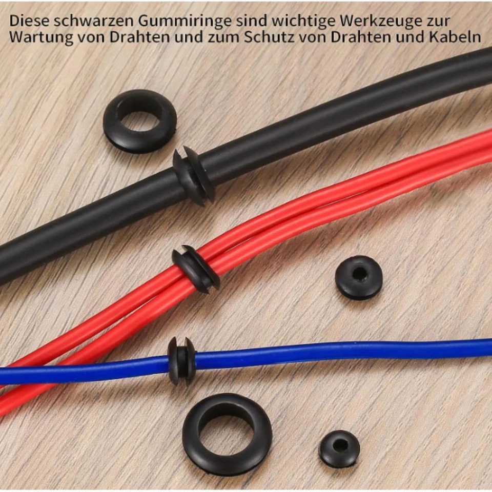 CIRCLE- 260Pcs Rubber Grommet Assortment Kit For Wiring Automotive Hardware Repair O Rin