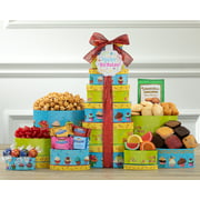 Best Wishes Happy Birthday Gift Tower by Wine Country Gift Baskets