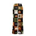 thumbnail image 6 of IYYVV Womens Halloween Pajamas Pant Funny Pumpkin Graphic Drawstring Sleepwear Halloween Stretch Lounge Ghost Face Trendy Clothes Green M, 6 of 6