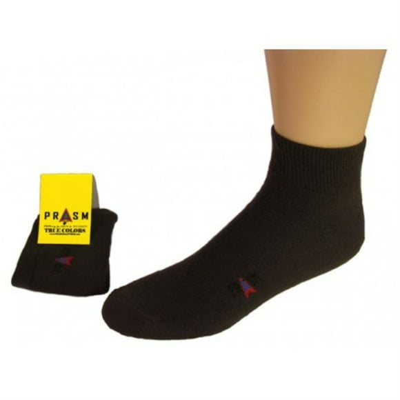 PRASM (Coton Égyptien Premium) Chaussettes Cheville pour Hommes - Lot de 3-Marron Foncé