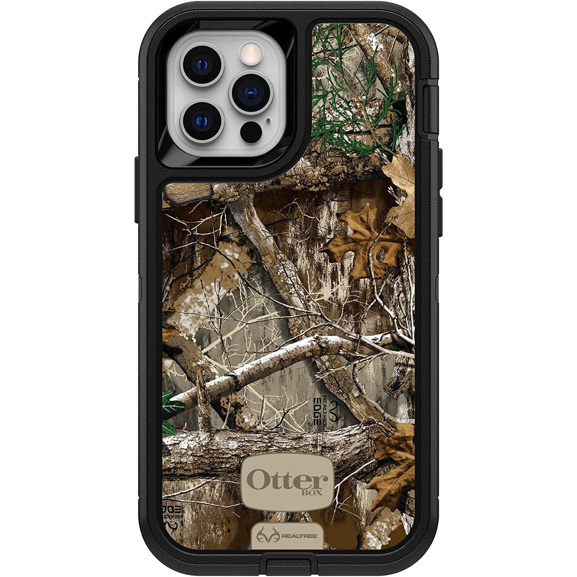 OtterBox Defender Series Screenless Edition Case for iPhone 12 & iPhone 12 Pro Only - Case Only - Non-Retail Packaging - Realtree Edge Black/Realtree Edge Graphic