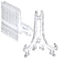 thumbnail image 1 of 24PiecesPlasticEaselPlateDisplayStandsHoldersEaselAtWeddings,(clear,4Inch), 1 of 4