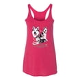 thumbnail image 2 of Wild Bobby, If It's Not an Alaskan Malamute It's Just a Dog Gift, Women Tri-Blend Racerback Tank Top, Shocking Pink, X-Large, 2 of 4