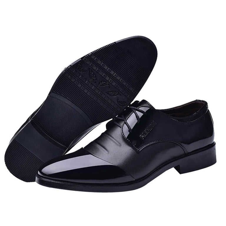 Men\'s Black Leather Derby Shoes — Polished Formal Oxfords Amazon.com | Men main image 3