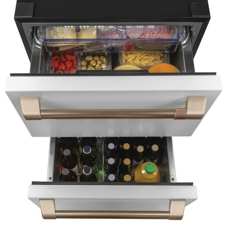 Café - 5.7 Cu. Ft. Built-In Dual-Drawer Refrigerator - Matte White