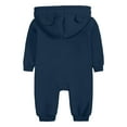 thumbnail image 4 of Jkety Baby Boy Clothes Infant and toddler Baby Boys Toggle Winder Snowsuit Hooded Puffer Jacket with Gloves Hooded Footie Jumpsuit Dark Blue,0-3 Months, 4 of 7