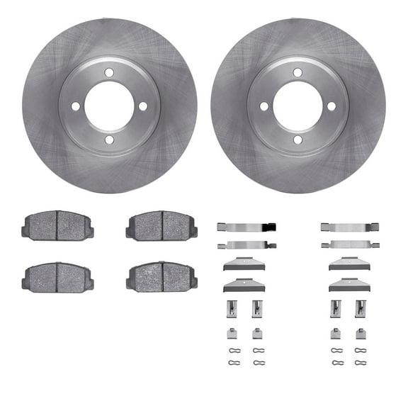Dynamic Friction Company Front Brake Rotors with 5000 Advanced Brake Pads includes Hardware 6512-76119
