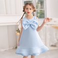 thumbnail image 3 of Girl Sleeveless Bowknot Dress Princess Birthday Party Wedding Ball Gown 3-8Y, 3 of 5