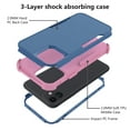 thumbnail image 5 of Apple iPhone 11 Case , for iPhone Series Rugged Rubber Durable 3 in 1 Cover , Phone Case for Girl Men Women Cute (Blue+Pink), 5 of 7