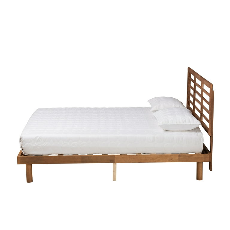 Baxton Studio Lucine Mid-Century Modern Ash Walnut Finished Wood Full Size Platform Bed Baxton Studio Lucine Mid-Century Modern Ash Walnut Finished Wood Full Size Platform Bed