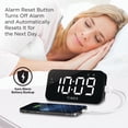 thumbnail image 2 of Timex Alarm Clock with USB Charger (5W) and Large Display, Digital Alarm Clock for Bedroom Includes 100-240V Universal Power Adapter (T1320), 2 of 3