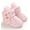 Pink, variant on Newborn Baby Boy Girl Soft Fleece Booties Christmas Shoes Stay On Infant Slippers Socks Shoe Non Skid Gripper Toddler First Walkers Winter Ankle Crib Shoes (Stars Print)