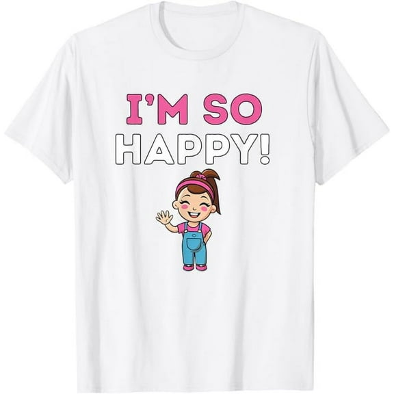 Ms. Rachel I'm So Happy Preschool T-Shirt For Men Women, White Color, Size S
