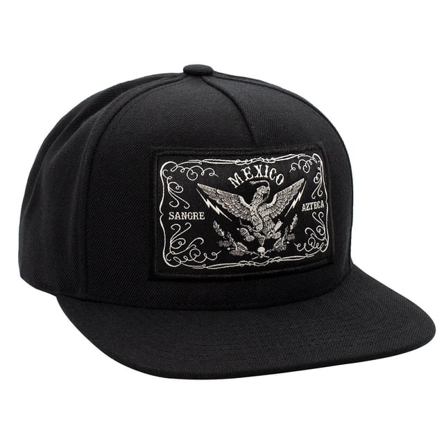 Gorra Plana Negra Unitalla Águila Mexico