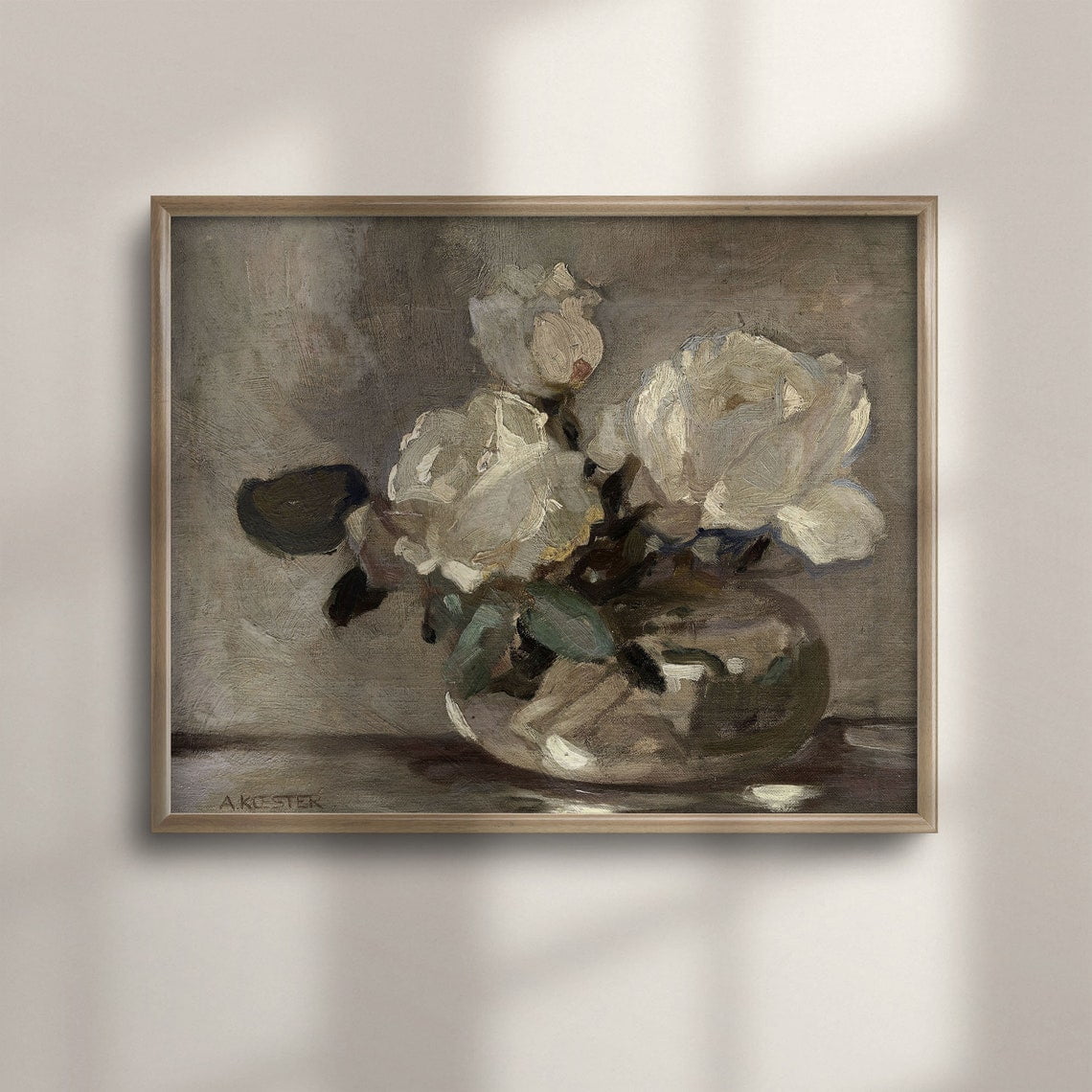 Vintage Roses Antique Floral Still Life Wall Art Botanical Bedroom And Living Room Decor