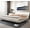 White, variant on Allewie Full Size Platform Bed Frame with Curved Adjustable Headboard, Faux Leather Upholstered Style, 10'' Mattress Recommended, White