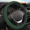 thumbnail image 4 of Kdxio Green Buffalo Plaid Merry Christmas Print Elastic Stretch Steering Wheel Cover,Auto Steering Wheel Cover,15 Inch Anti-Slip,Warm in Winter and Cool in Summer,Fit Suvs,Vans Cars,Trucks, 4 of 5