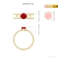 thumbnail image 4 of ANGARA Natural Ruby Solitaire Parallel Split Shank Engagement Ring in 14K Yellow Gold for Women (Size-5mm) | July Birthstone, Birthday, Anniversary, Jewelry Gift for Women | Natural Ruby Ring, 4 of 9