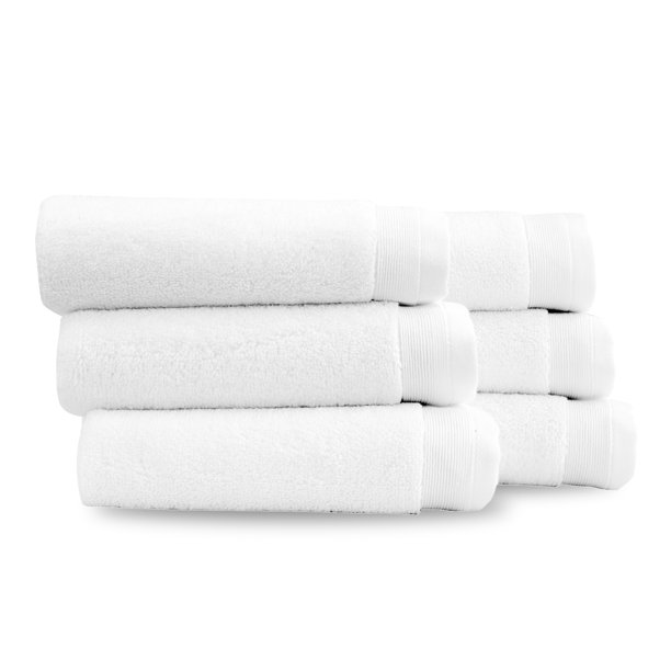 Luxury 100 Cotton Hand Towels Pack of 6, Extra Soft & Fluffy, Quick