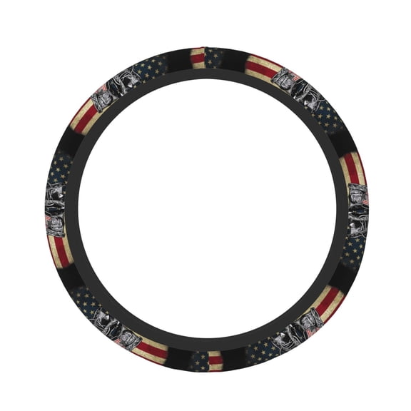 Kdxio Veterans Day1 Print Elastic Stretch Steering Wheel Cover,Auto Steering Wheel Cover,15 Inch Anti-Slip,Warm in Winter and Cool in Summer,Fit Suvs,Vans Cars,Trucks