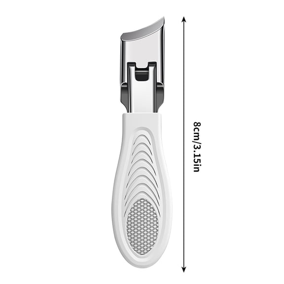 Slanted Nail Clipper Wide Jaw Opening: Anti-Splash Long Handle Nail Trimmer for Men, Anti-Slip Toenail Trimmer Slant Curved for Thick Toe Nails & Ingrown Nails - Podiatrist for Seniors, Men and Women