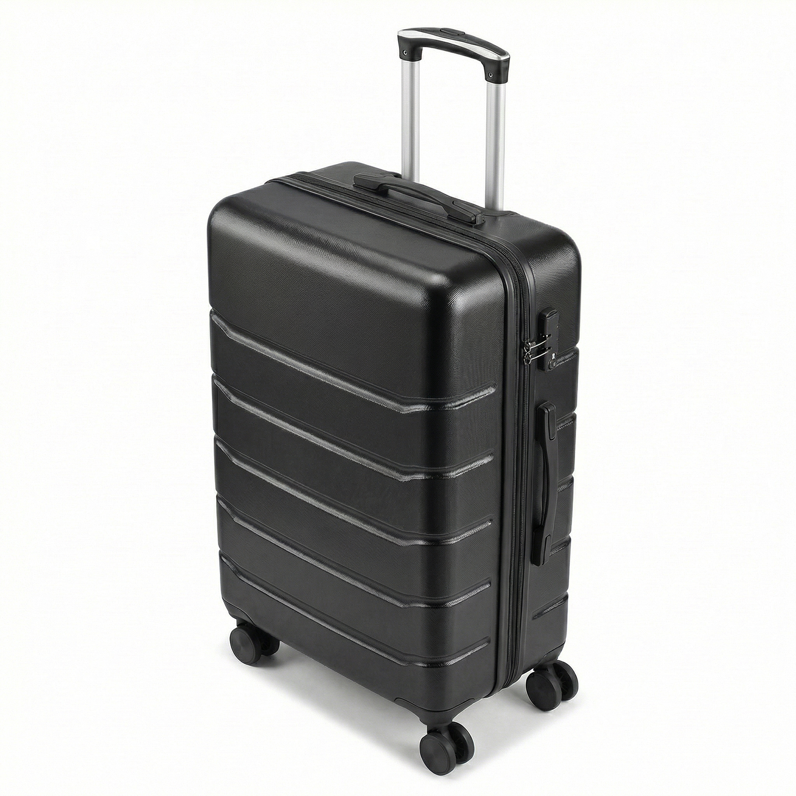 Alvantor 20-28 inch Luggage, Expandable Hardside Suitcase with Spinner Wheels, Blue,Black