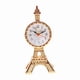 thumbnail image 4 of Reloj despertador de mesa con forma de Torre Eiffel, fácil de leer, multiusos, práctico para mesita de noche. Oro, 4 of 8