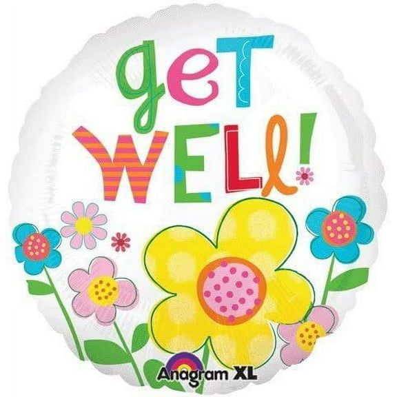 18 Inch Get Well Daisy Foil Balloon
