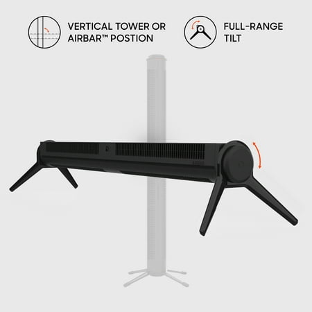 Sharper Image - Axis 42 Tower Fan - Black