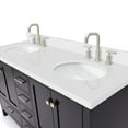 thumbnail image 6 of Ariel Cambridge 61 In. Double Oval Sink Vanity With White Quartz Countertop In Espresso, 6 of 10