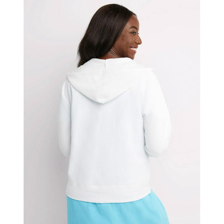Hanes EcoSmart Women’s Fleece Zip Hoodie White L