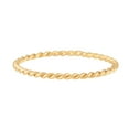 thumbnail image 3 of 18K Gold Plated Sterling Silver Stack Ring, Rope, 3 of 6