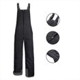 thumbnail image 4 of IDALL Ski Pants Women Cargo Pants Women's Insulated Ski Bib Overalls Winter Snowboarding Pants Sleeveless Ski Adjustable Strap Jumpsuit Snow Bibs Winter Pants Black S, 4 of 8