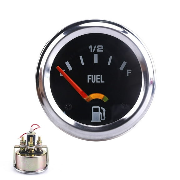 2" 52mm Mechanical Auto Car Fuel Level Gauge Without Sensor E-1/2-F Pointer 12V