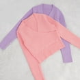 thumbnail image 4 of Fdrone Kid Girls Long Sleeve Ballet Dance Cardigan Wrap Top Ballet Sweater Dance Wrap Ballet Jacket Sweater Warm Knitted Ballet Coat Tops Child Dance Tops, 4 of 4