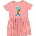 thumbnail image 3 of Inktastic Keep It Cool Melting Earth Ice Cream Cone Girls Toddler Dress, 3 of 5