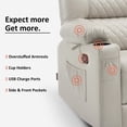 thumbnail image 5 of MCombo Power Loveseat Recliner, Electric Reclining Loveseat Sofa with Heat and Vibration, Cup Holders, USB Charge Port, Faux Leather Reclining Sofa for Living Room PR622, 5 of 9