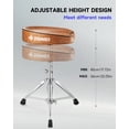 thumbnail image 6 of Donner Drum Throne Set, Padded Seat Height Adjustable Drum Stools, 5A Drumsticks Included, 6 of 7