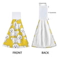 thumbnail image 4 of Bichon Dog Pattern Hand Towels 2 Pack Quick Dry Velvet Soft with Velcro Kitchen Bath 14x18in, 4 of 7