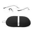 thumbnail image 2 of Gafas de juego Yuyangstore lentes planas transparentes antiluz azul para mujer Negro, 2 of 8
