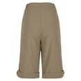 thumbnail image 6 of Atogsazn Womens Summer Linen Capris Casual Cotton Elastic Waisted Cropped Pant Athletic Trouser with Pocket Beige L Fashion, 6 of 6