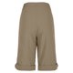 thumbnail image 5 of Pantalones de Ajuste Seco de las Mujeres Botón de Color Sólido Laminado Borde Pantalones de Lino, Trajes Del Cuerpo para los Pantalones de las Mujeres Capris de Cinco Puntos con Tela Elástica Transpi, 5 of 6