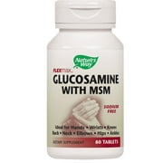 Nature's Way Flexmax Glucosamine with MSM Tablets, Sodium-Free, 80 Ct