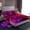 Red Purple, variant on Castle Fairy Children Boys Blue Video Game Twin Sheet Sets,Geometric Honeycomb Bedding