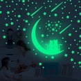 thumbnail image 1 of Mobutofu 1 Set Round Glow Decals for Childrens Room with Green PVC Waterproof Decoration Accessories, 1 of 6