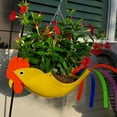 thumbnail image 2 of Hanging Flower Pots Flying Parrot and Rooster Shape for Home Garden Decoration Large E, 2 of 6